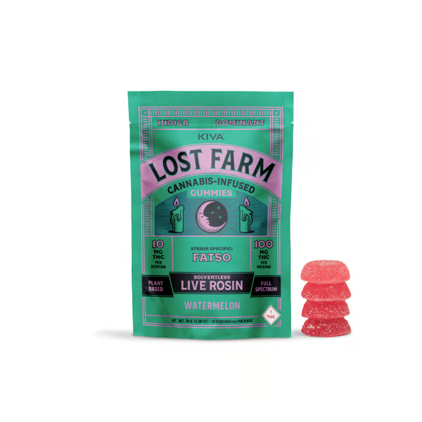 Lost Farms 'Watermelon x Fatso' Live Rosin Gummies [10pk]