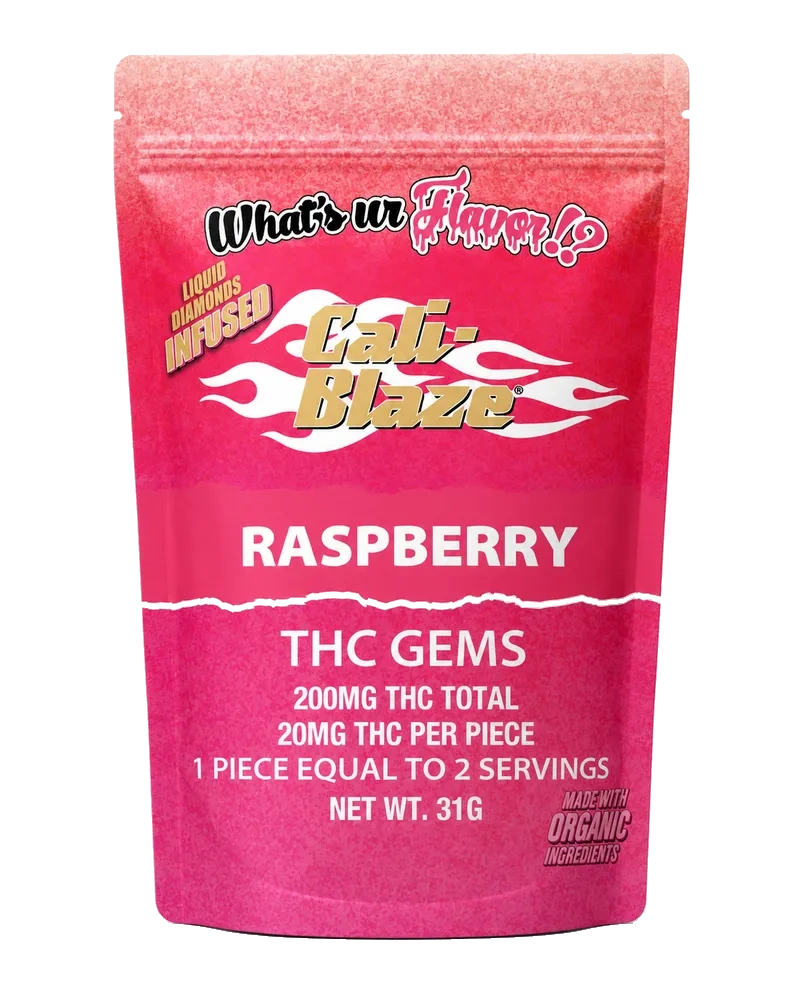 Cali Blaze - Raspberry Gems - 200mg Gummies