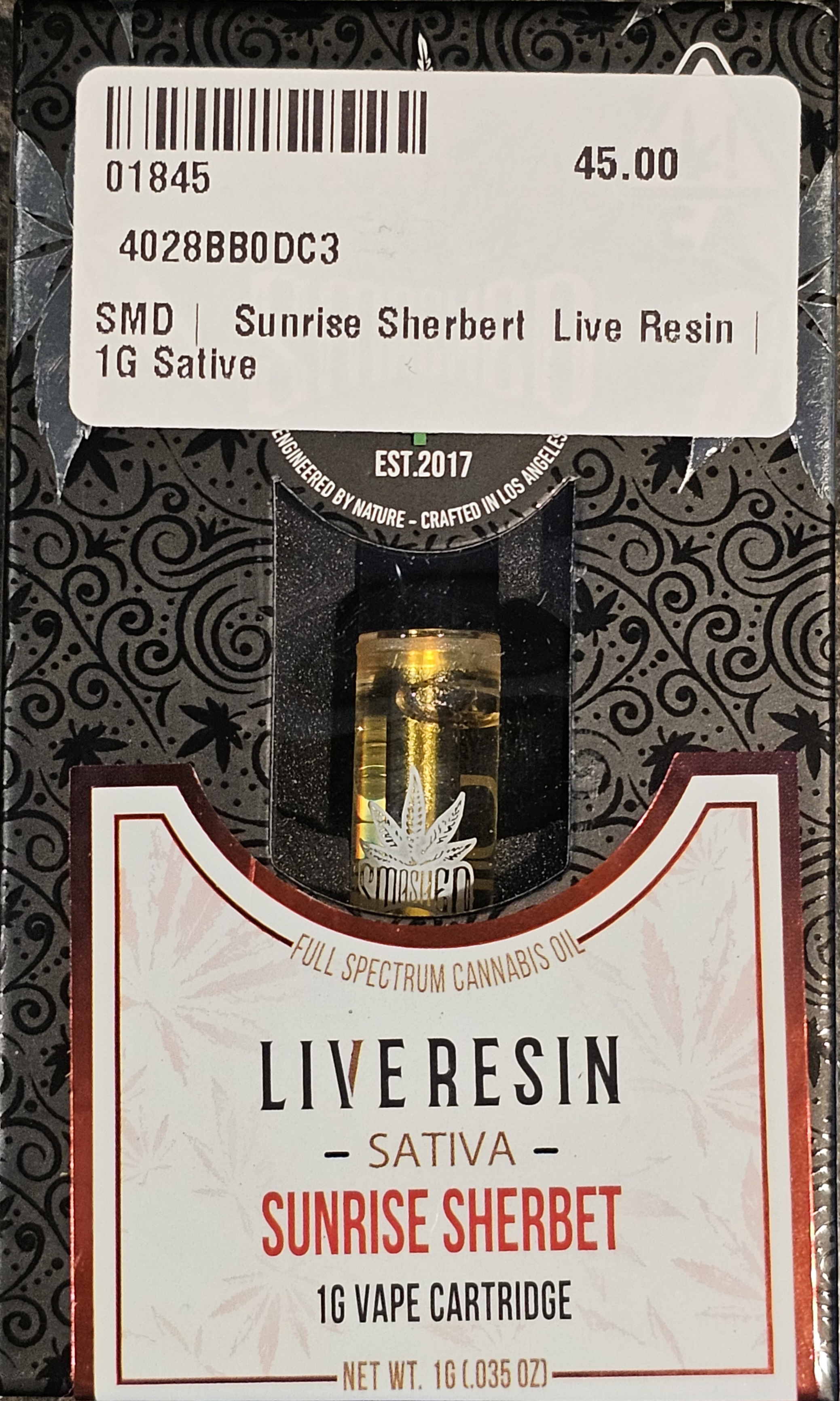 Live Resin Sunrise Sherbert 1 G| S