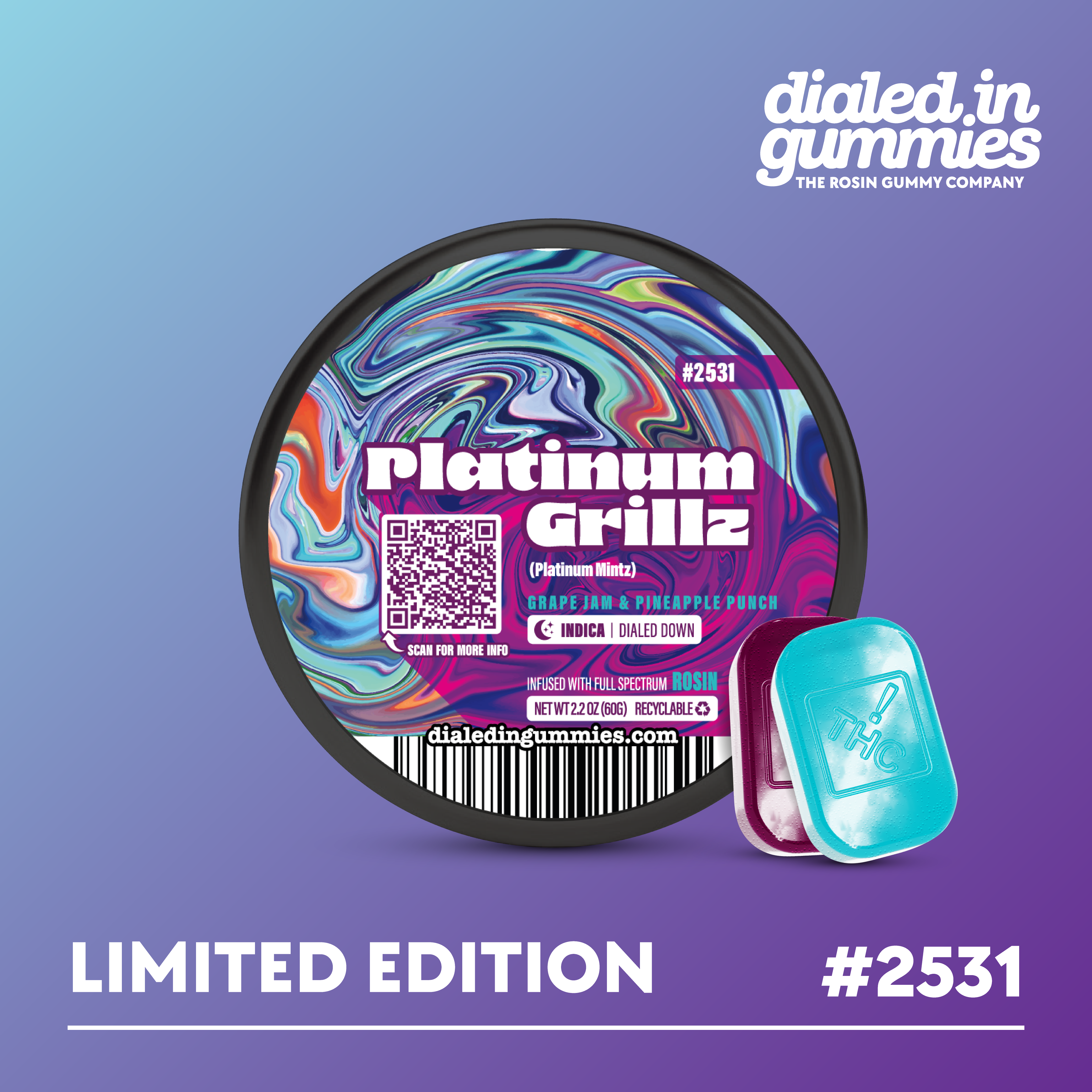 Dialed In | 100mg Rosin Drops | Platinum Grillz (I)