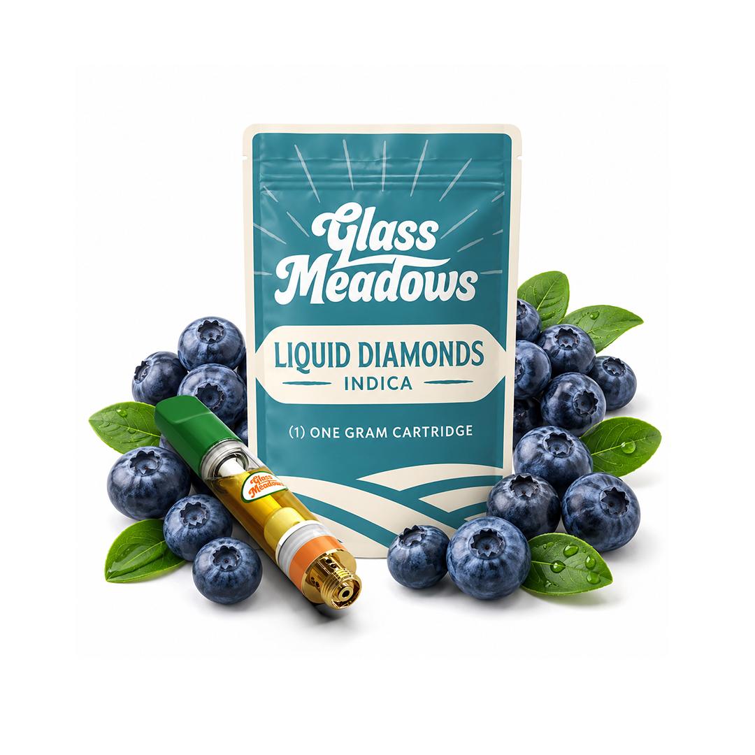 Juicy Blueberry | Glass Meadows | Liquid Diamond Vape Cartridge