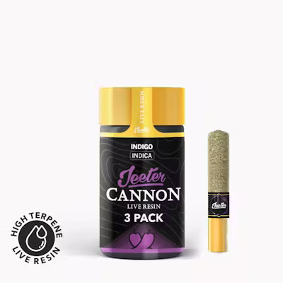 Jeeter Cannons Indigo Live Resin Infused Prerolls 0.5g x 3PK