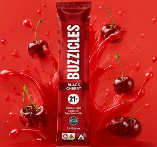 Buzzicle - Black Cherry - 5mg - THC Infused Ice Pop