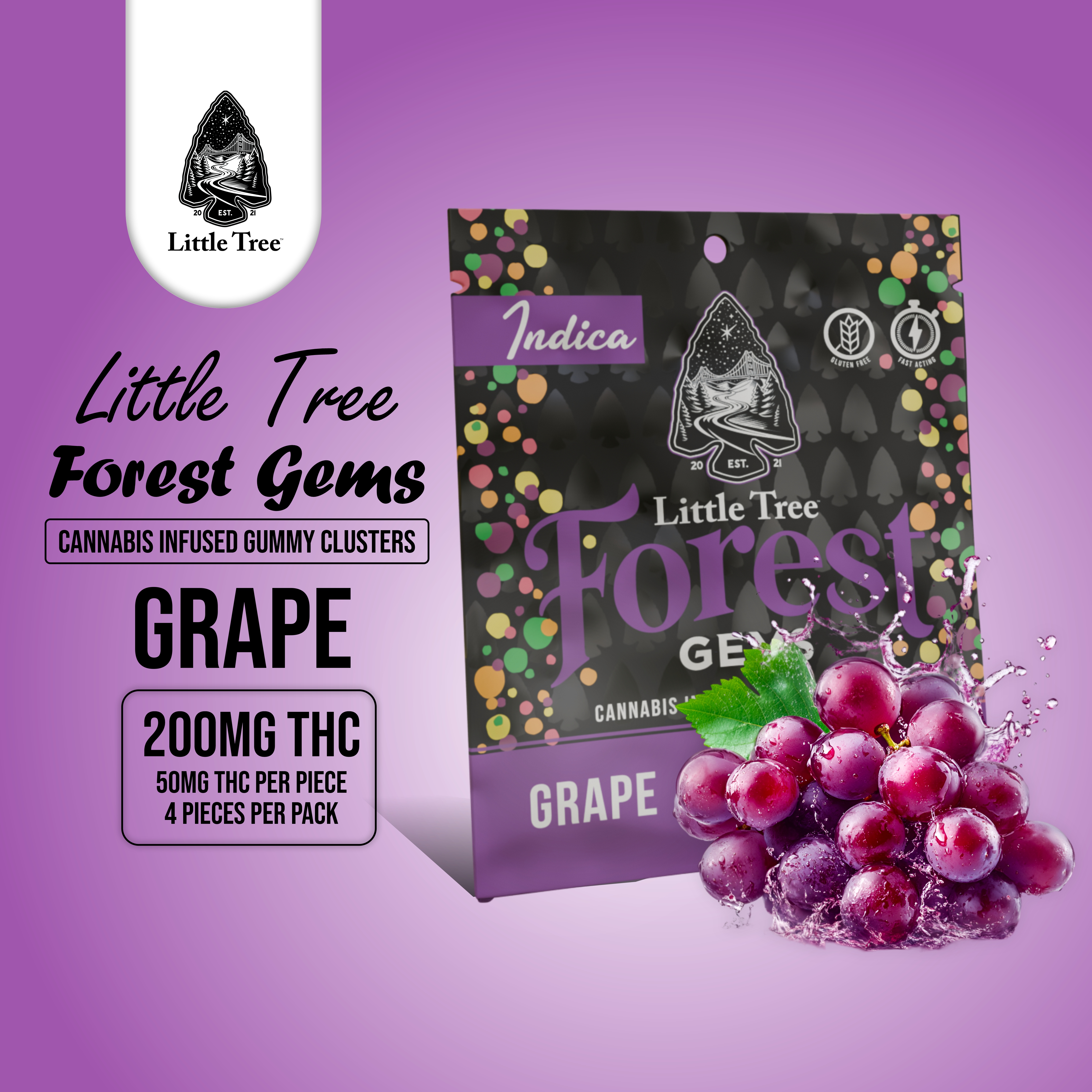 Forest Gems - Grape 200mg