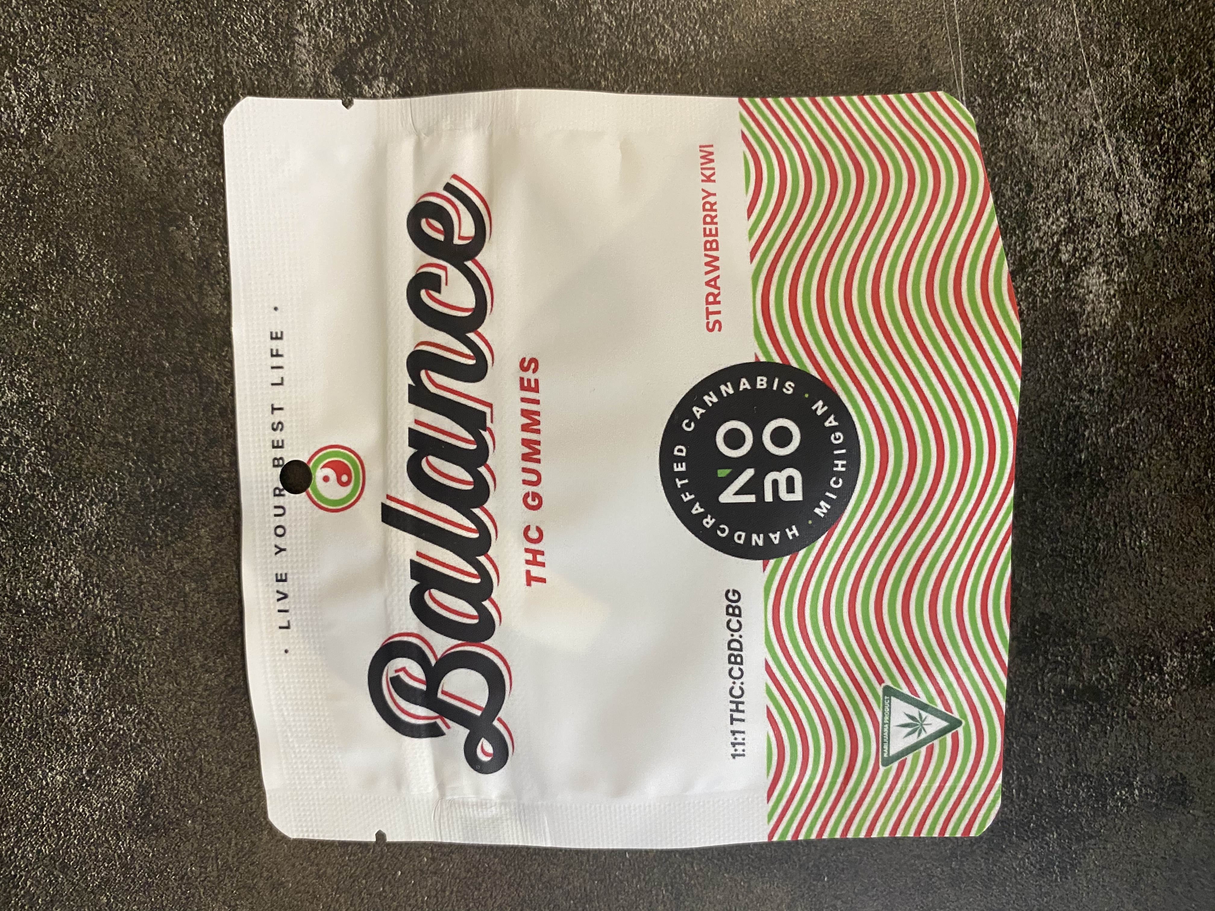 Strawberry Kiwi 1:1:1 | Gummies | 200mg THC:CBD:CBG