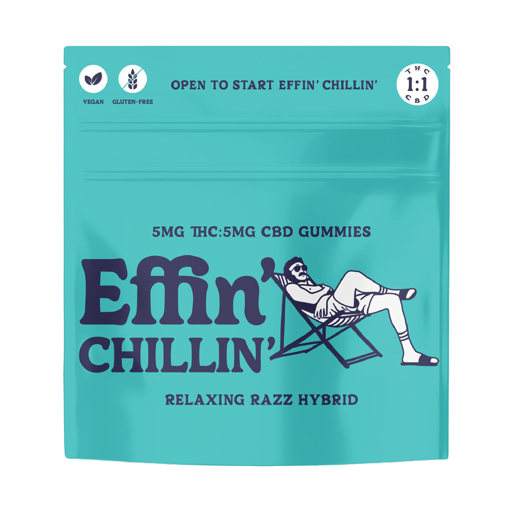 1:1 Relaxing Razz Gummies [10pk] (100mg CBD/100mg THC)