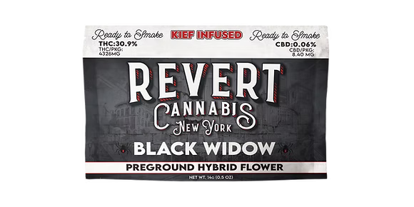Revert Black Widow Kief Infused Ground Flower