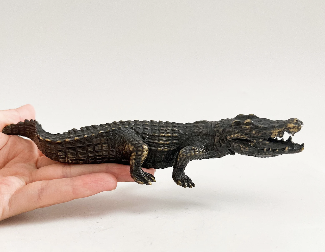 Bronze Crocodile Statue