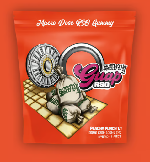 (84775) 1:1 100mg RSO Peachy Punch Gummies