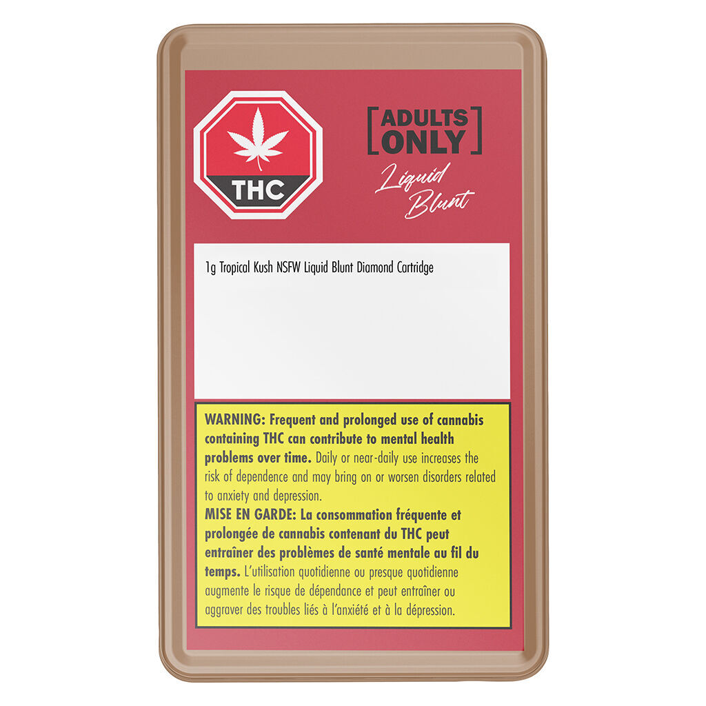 Adults Only - Tropical Kush NSFW Liquid Blunt Diamond 510 Thread Cartridge