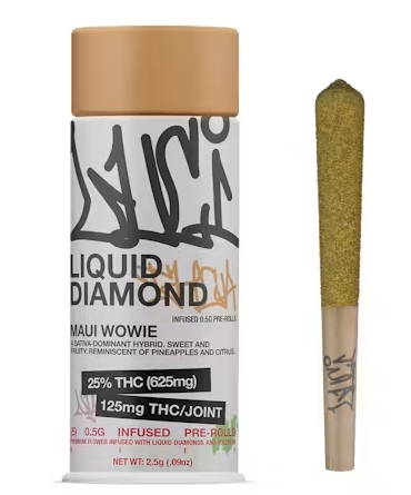 Luci | 0.5g 5pk | Liquid Diamond Prerolls | Maui Wowie | Hybrid