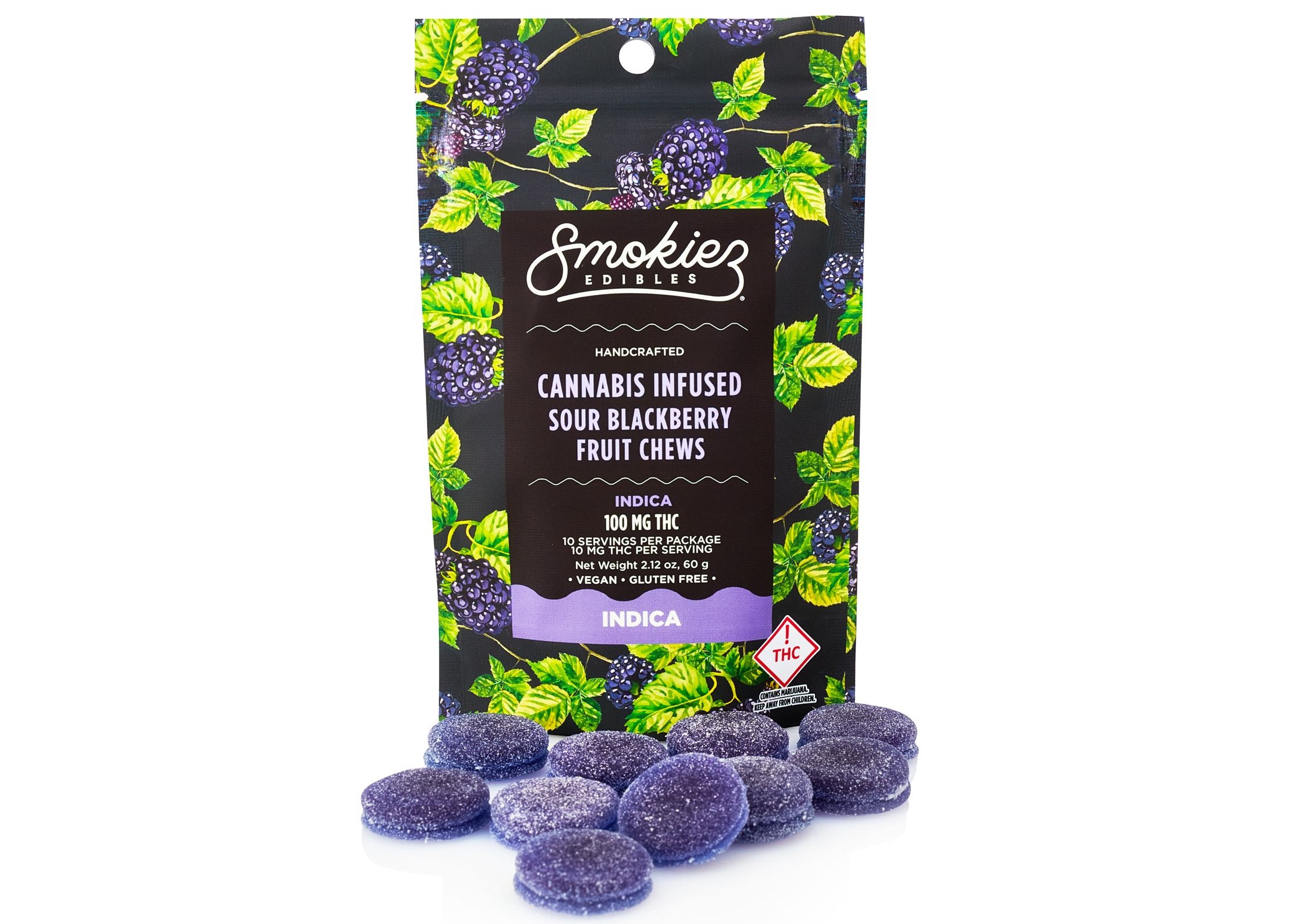 Sour Blackberry THC Fruit Chews (10 Pk)