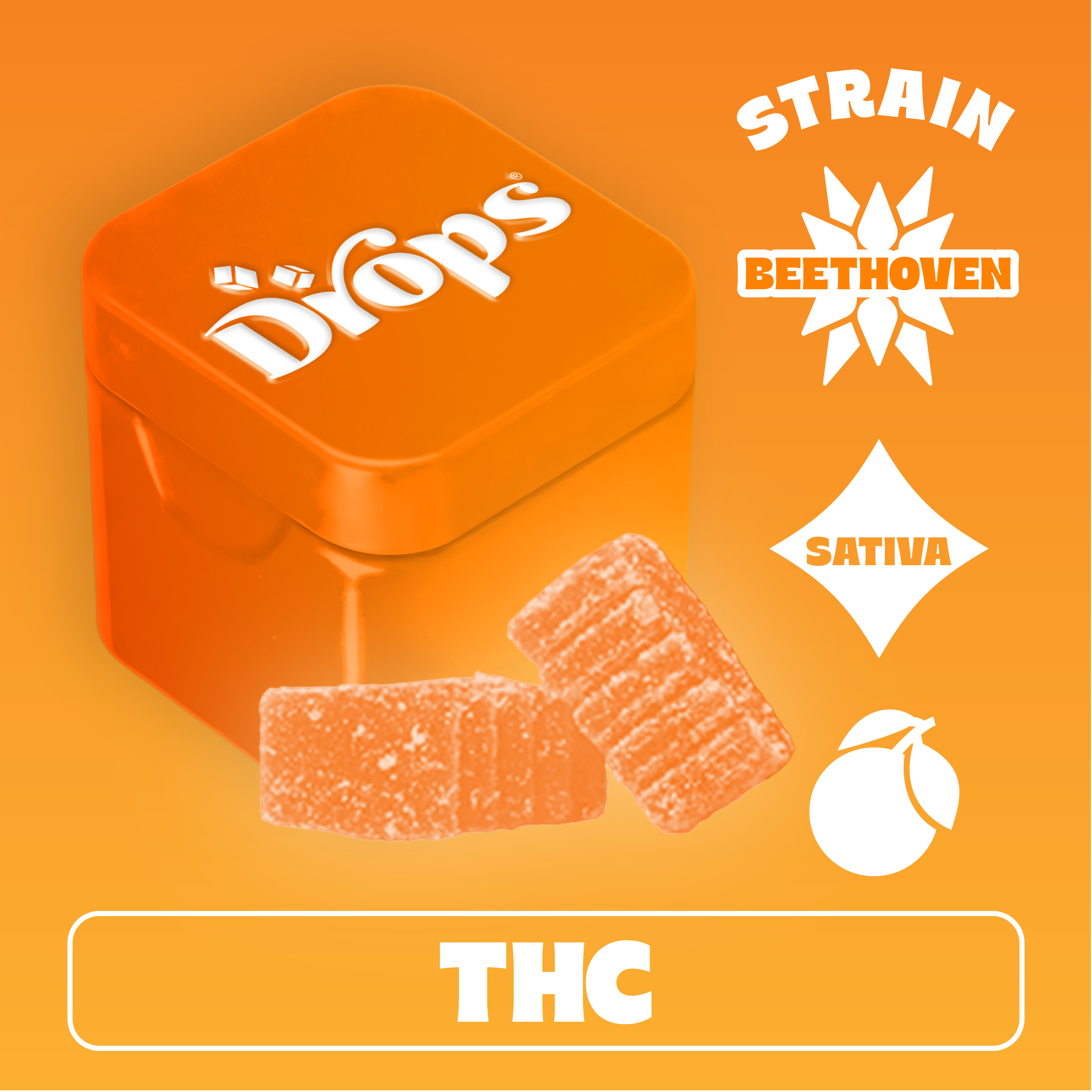 Orange | Beethoven Rosin Jellies | 2pk | 100mg