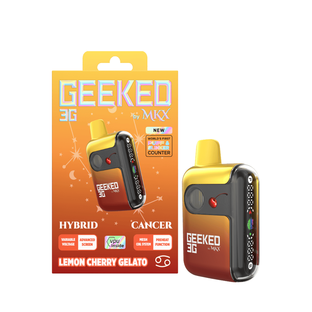 MKX GEEKED - Lemon Cherry Gelato - 3g - Disposable Vape