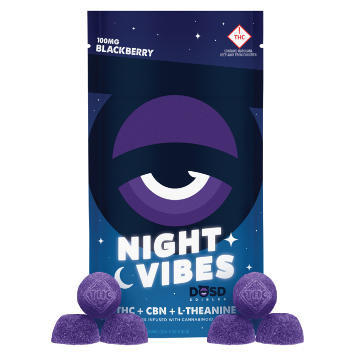 DOSD | Gummies | Nano Bites | Night Vibes | Blackberry 1:1 THC:CBN | 100mg
