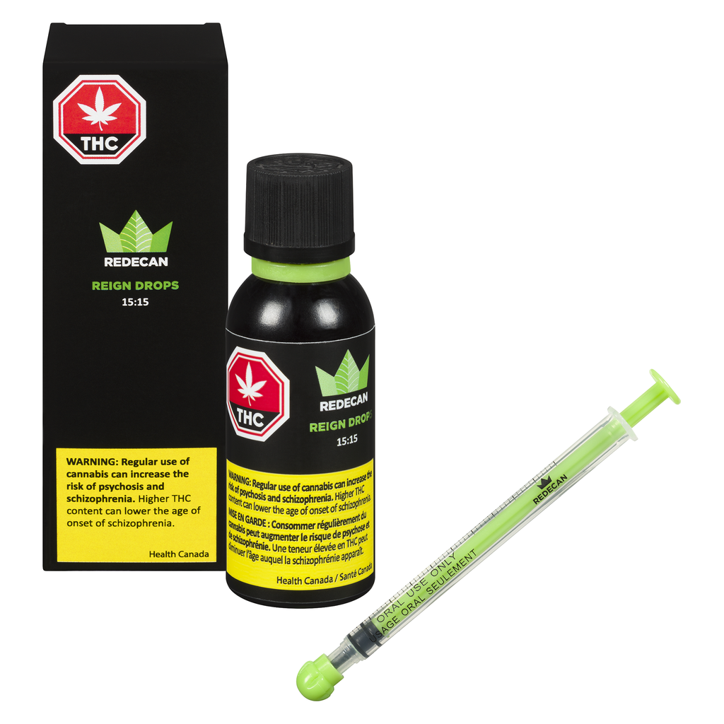 Redecan - THC:CBD Reign Drops - 30mL x 15:15