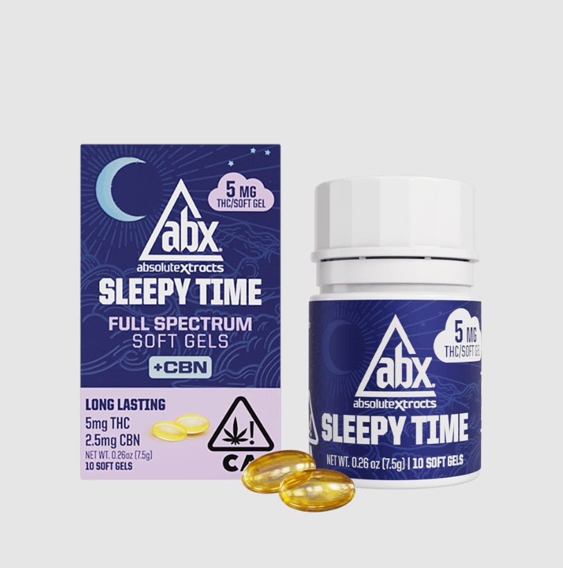 ABX Sleepy Time Solventless + CBN Soft Gels 25mgTHC 12.5mgCBN 30Pk