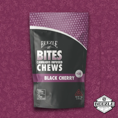 Ⓥ BEEZLE Bites 100mg: Black Cherry CBD 4:1 10pk
