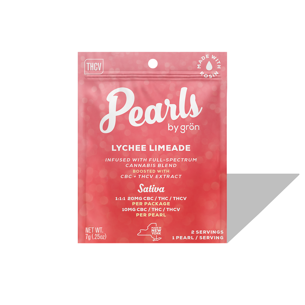 1:1:1 Lychee Limeade Pearls 2-pack - THC/THCV/CBC - Sativa