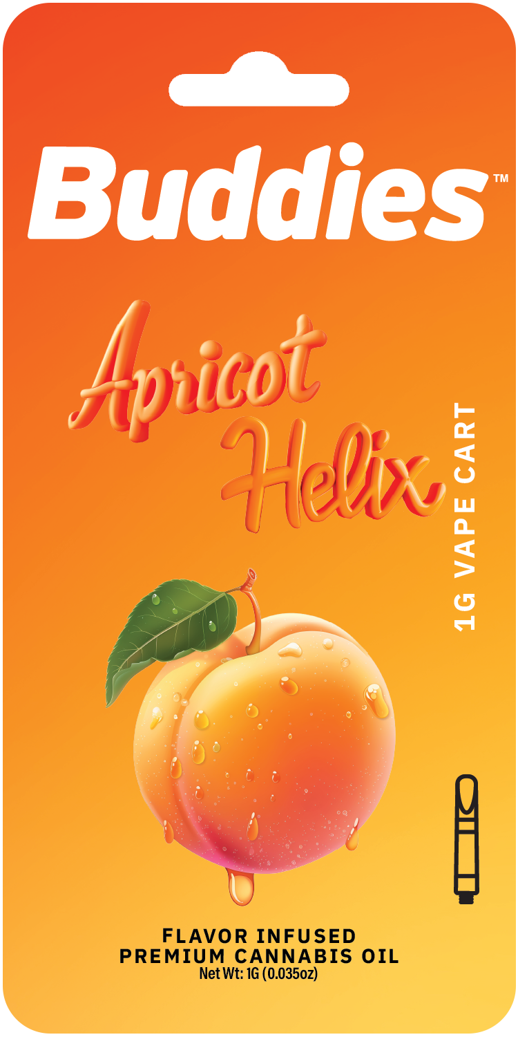 BUDDIES - VAPE DISTILLATE - 1G - APRICOT HELIX