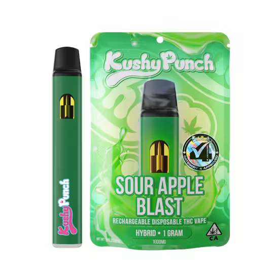 Kushy Punch | 1g Disposable | Sour Apple Blast