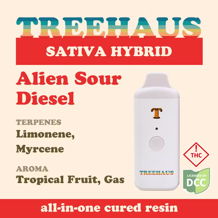 Alien Sour Diesel Full Spectrum Cured Resin Disposable
