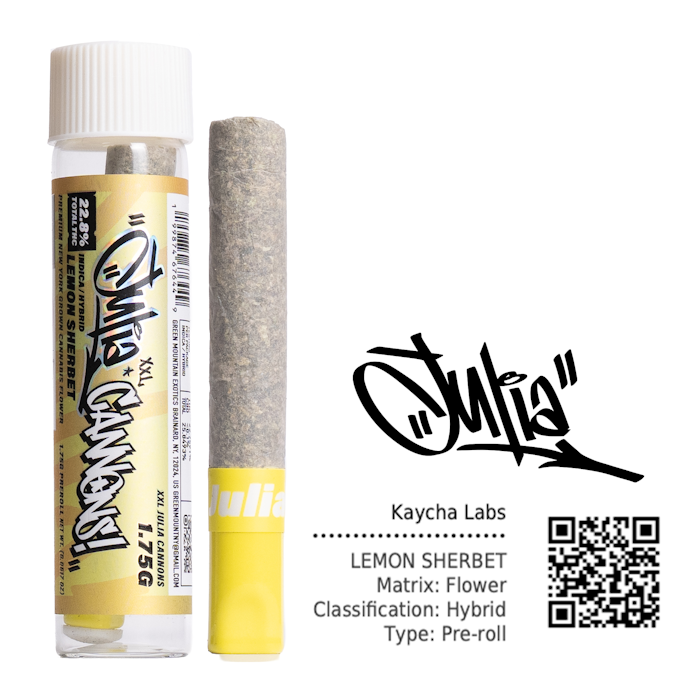 JULIA - LEMON SHERBERT - 1.75G CANNONS PREROLL