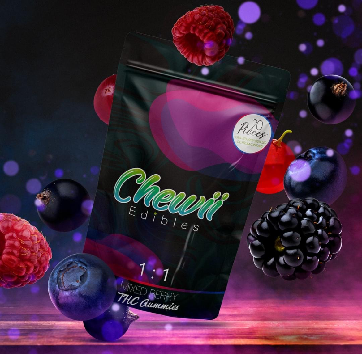 Chewii - 200MG 1:1 Fast Acting Chew - Mixed Berry