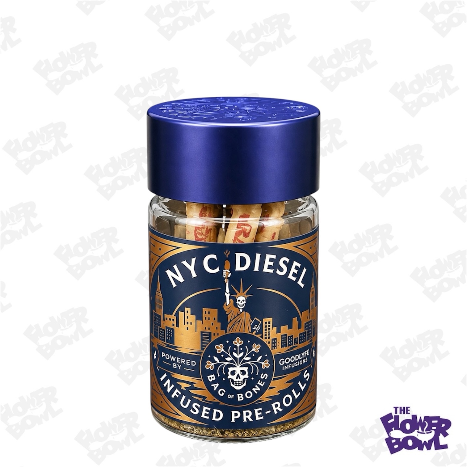 Bag Of Bones: NYC Diesel Infused 5 Pack Prerolls (S-H)