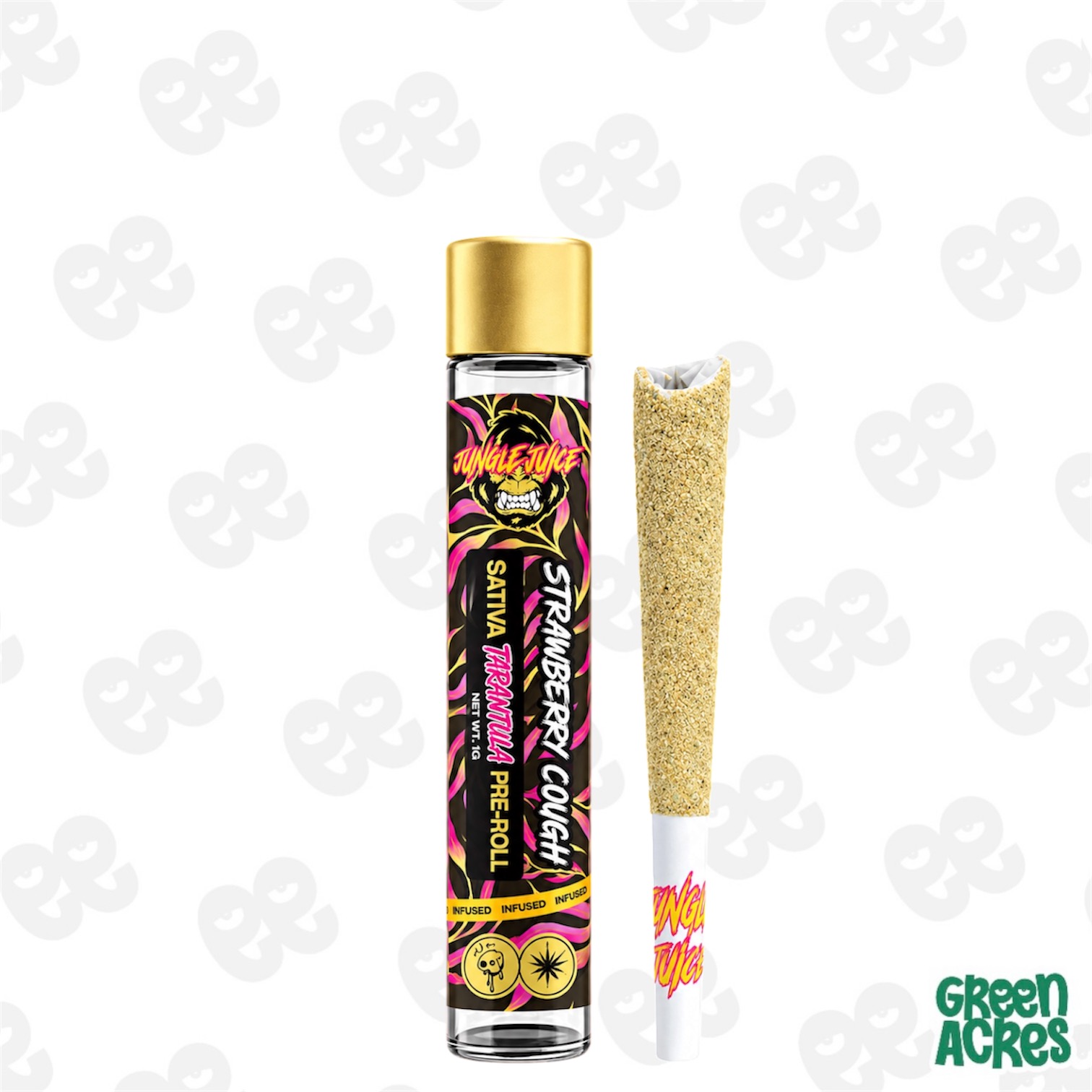 Jungle Juice: Strawberry Cough 1G Infused Tarantula Pre-Roll