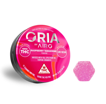 Ⓥ ORIA Full Spectrum Gummies 100mg: Raspberry Tangerine 10pk