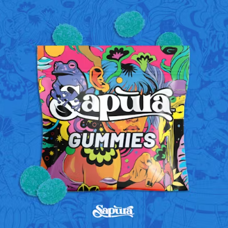 Sapura | Blazing Blue Raspberry Indica Gummies | 100mg product photo