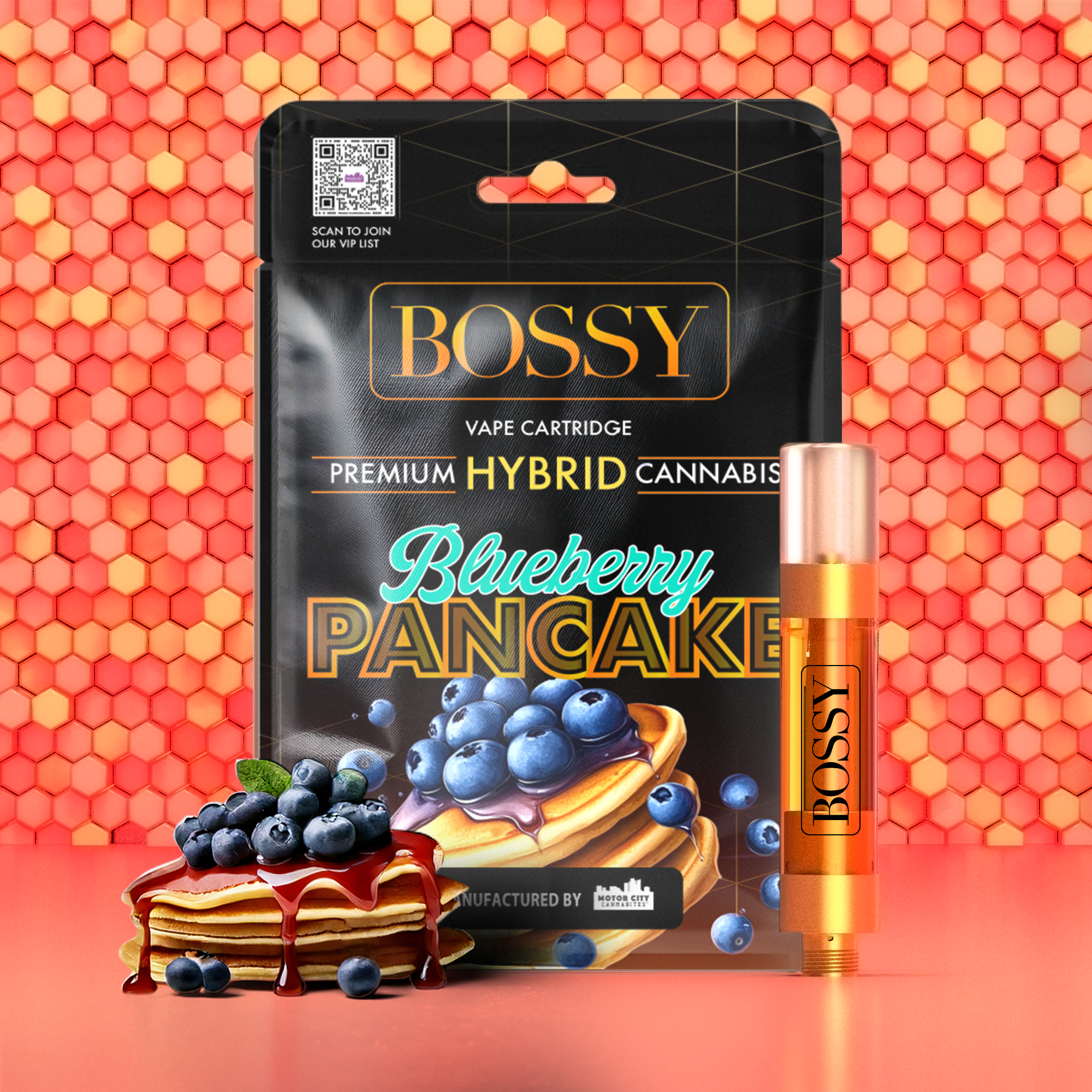 Bossy | 1g Vape Cart | Blueberry Pancake