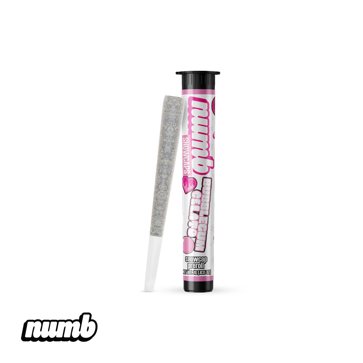 Numb: Bubblegum Gelato 1G Snowcap Prerolls