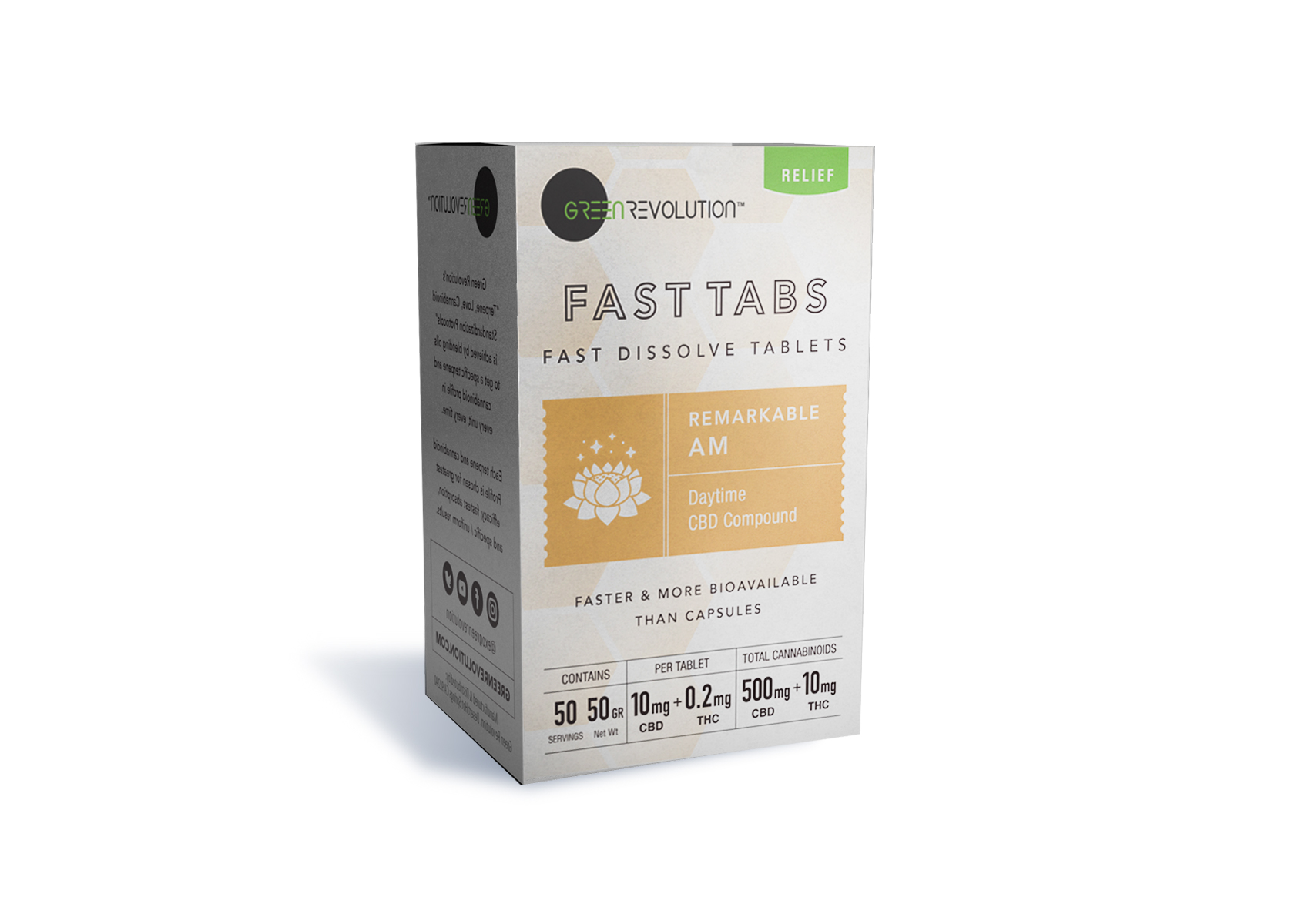 Fast Tabs - Remarkable Daytime CBD - Green Revolution ***QUARANTINED***