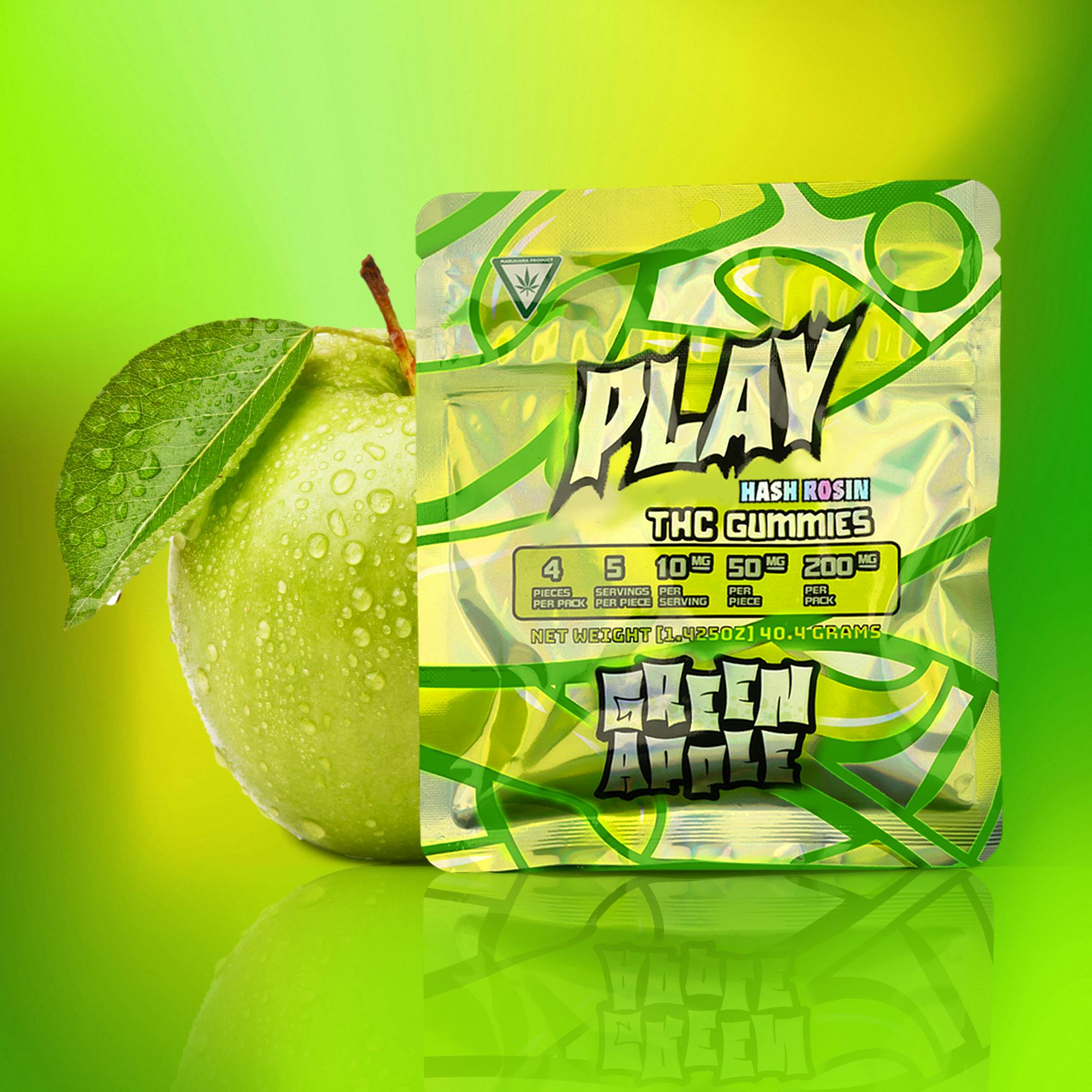 Green Apple 200MG Live Rosin Gummies (4x50mg)