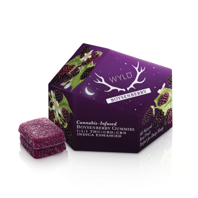 1:1:1 Boysenberry - CBD:CBN + Indica Enhanced - Gummies - 100mg (10pk)