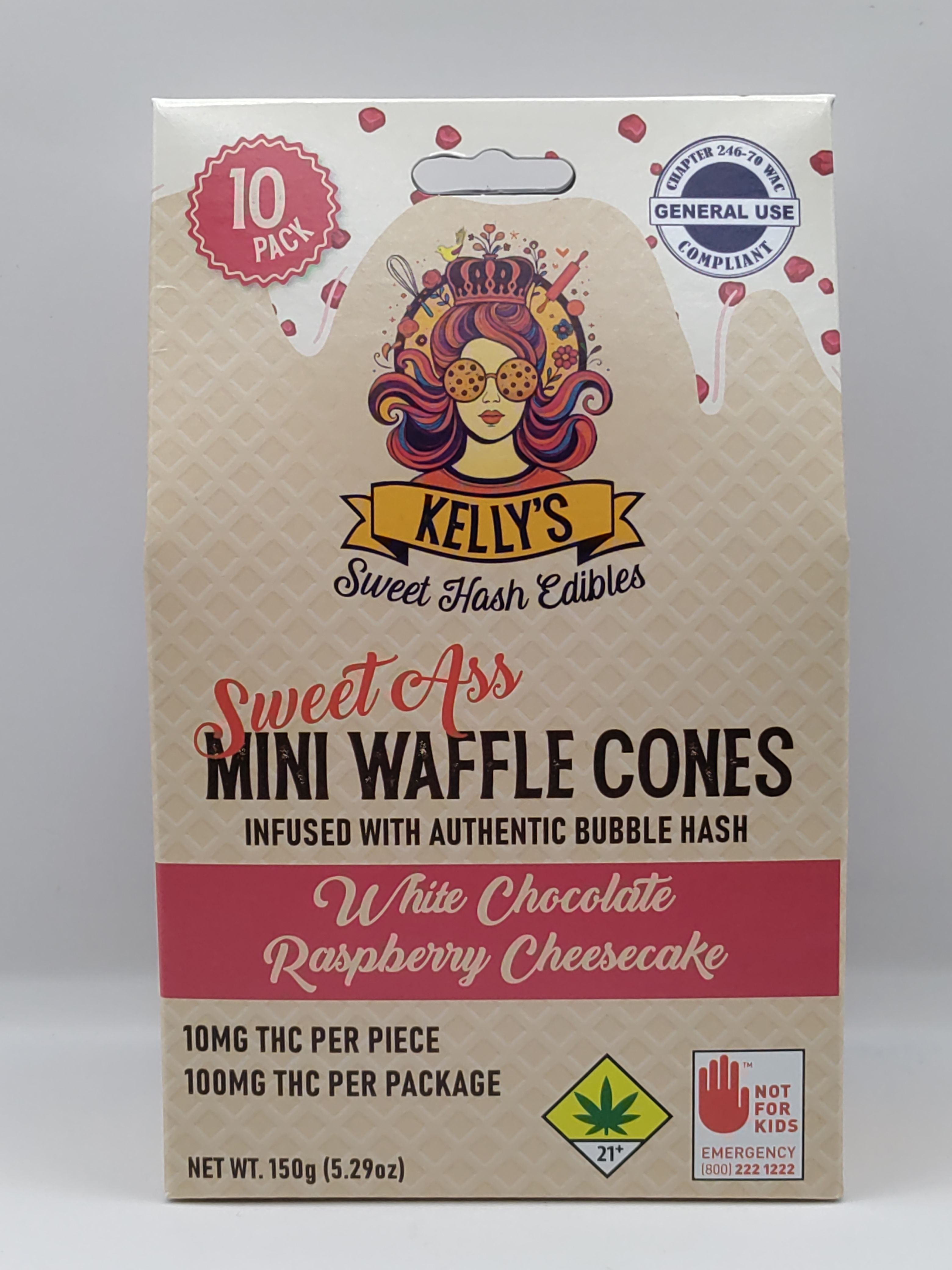 White Chocolate Raspberry Cones