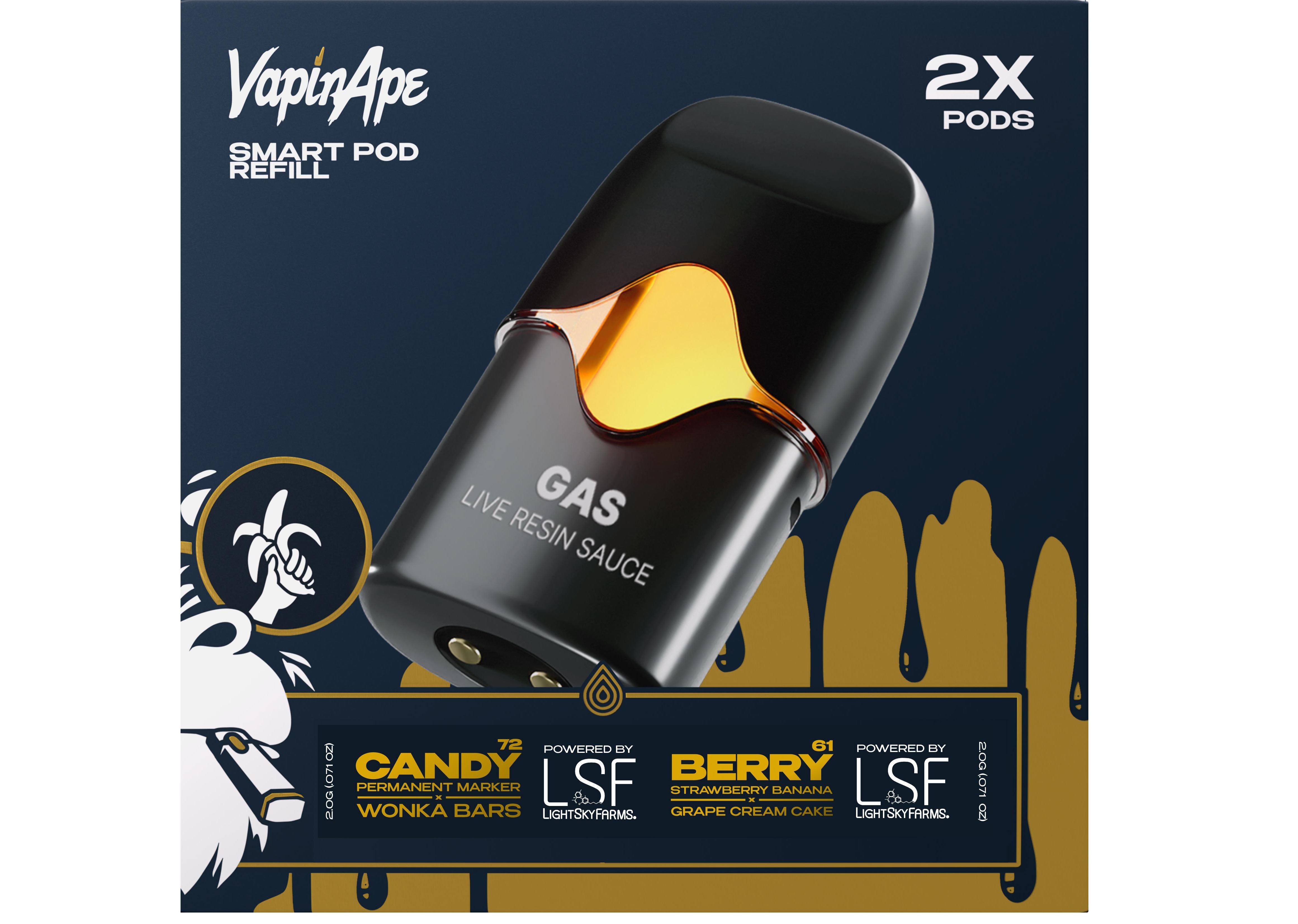 Live Resin Pod 1g - 2pk - Berry 61 + Candy 72