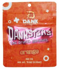 Dank Extracts | Danksters | 200mg Gummies with Nerds | Orange