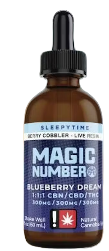 300mg Blueberry Dream 1:1:1 THC:CBD:CBN - Magic Drops - Magic Number