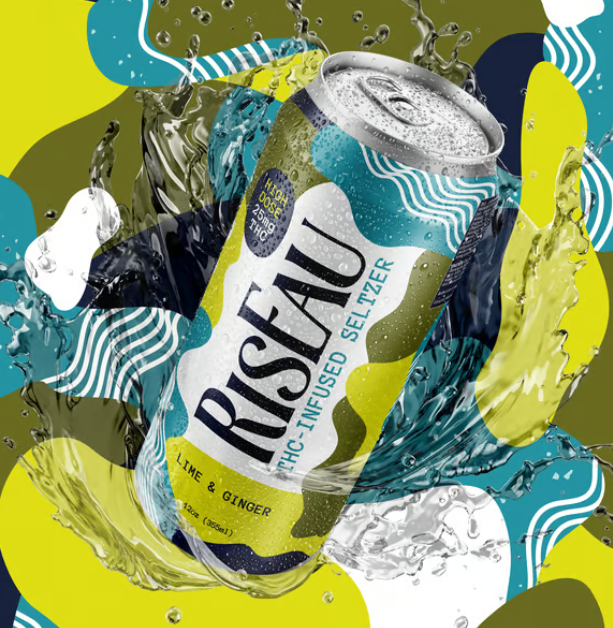 RISEAU Drink Seltzer 25mg: Ginger Lime