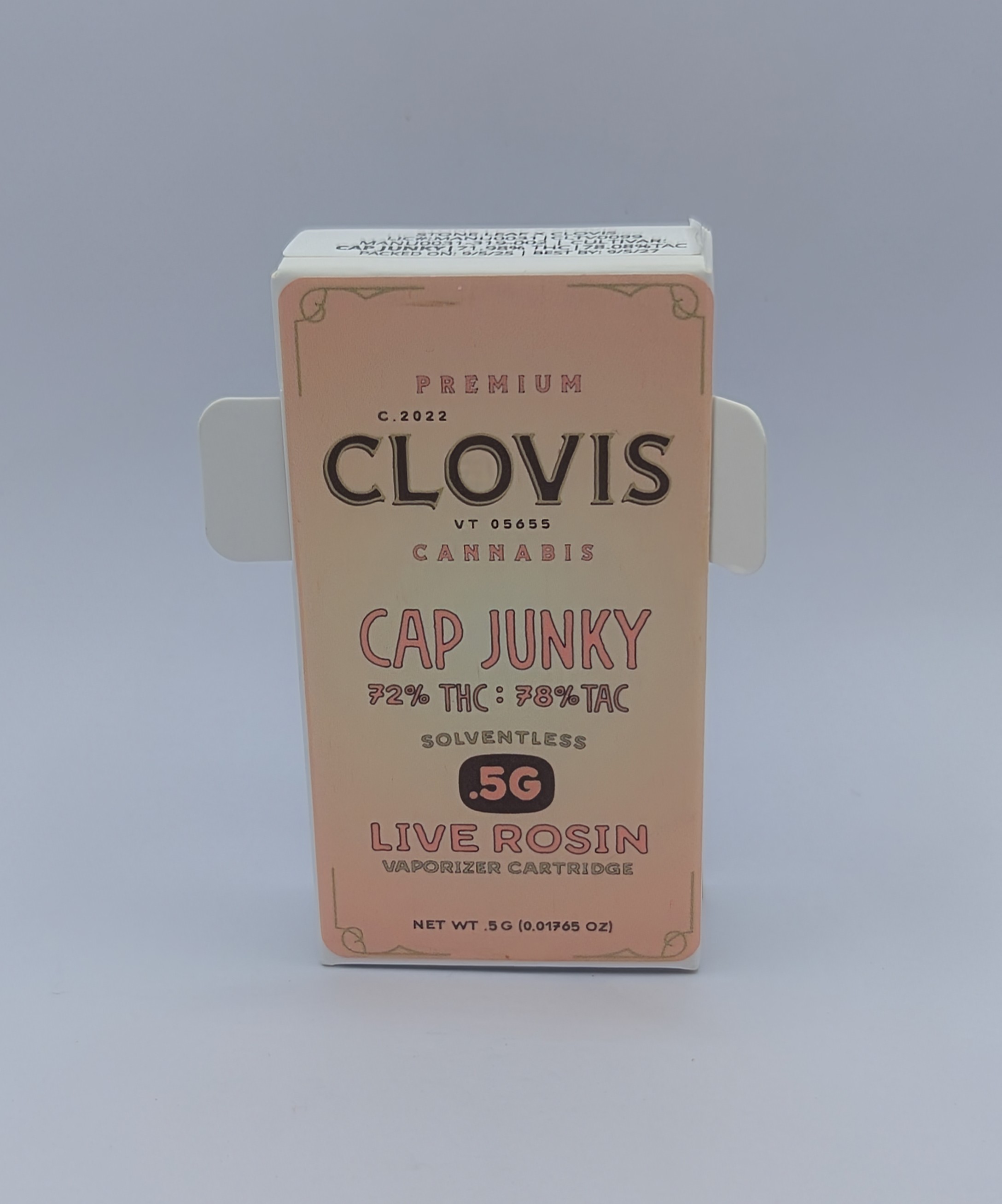 Cap Junky Live Rosin Cartridge