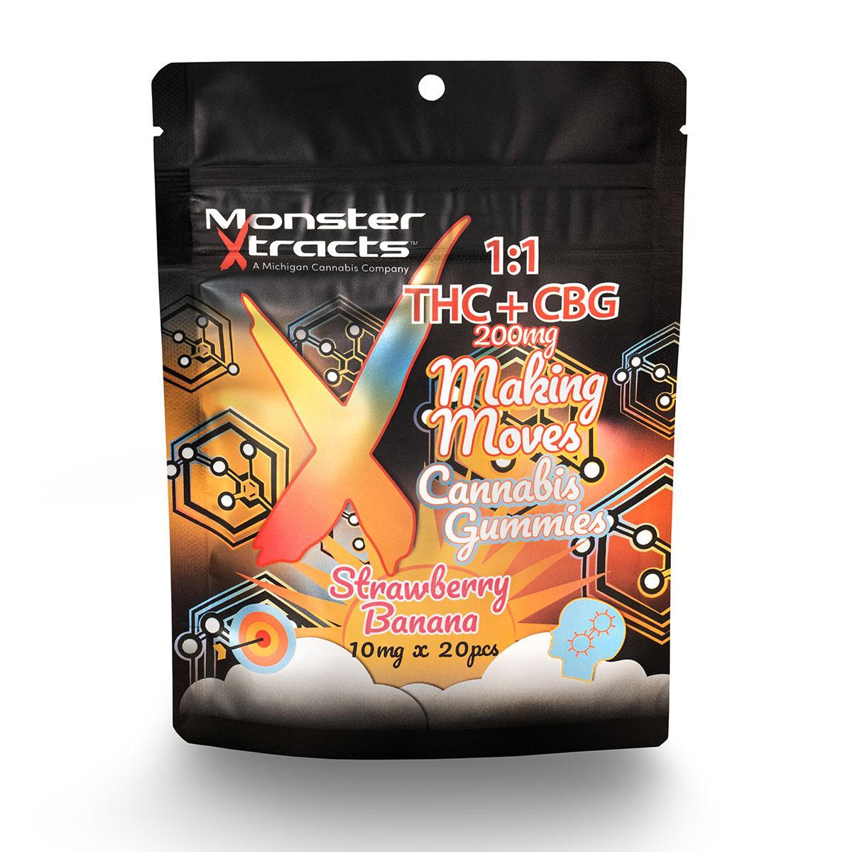 MONSTER X - STRAWBERRY BANANA 1:1 THC/CBG - 200MG