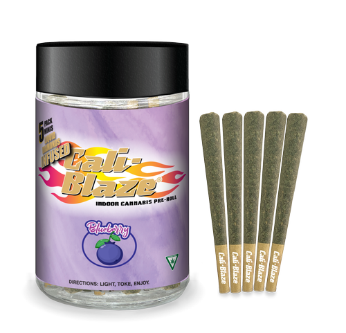 Cali Blaze - 5 Pack Infused Prerolls - Blueberry
