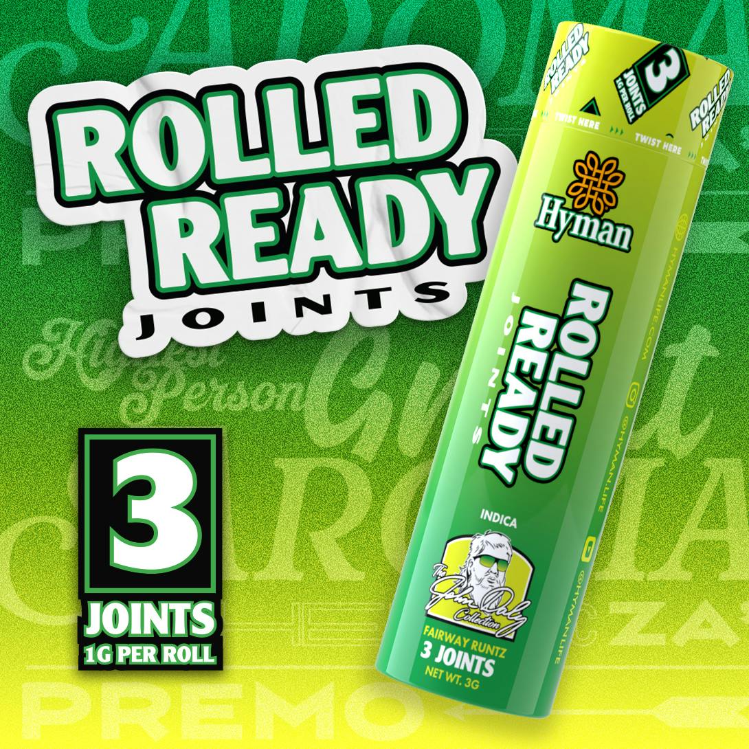 Hyman Rolled n' Ready 1g Preroll 3pk Fairway Runtz