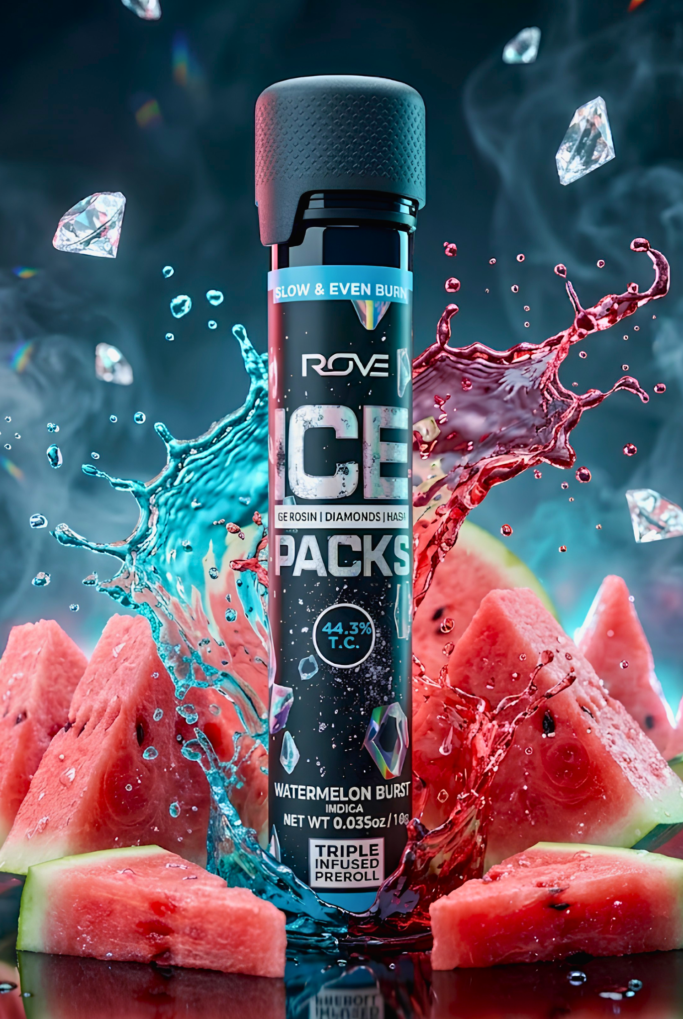 Watermelon Burst - Infused Ice Packs (Rosin, Hash, and Diamonds) 1g product photo
