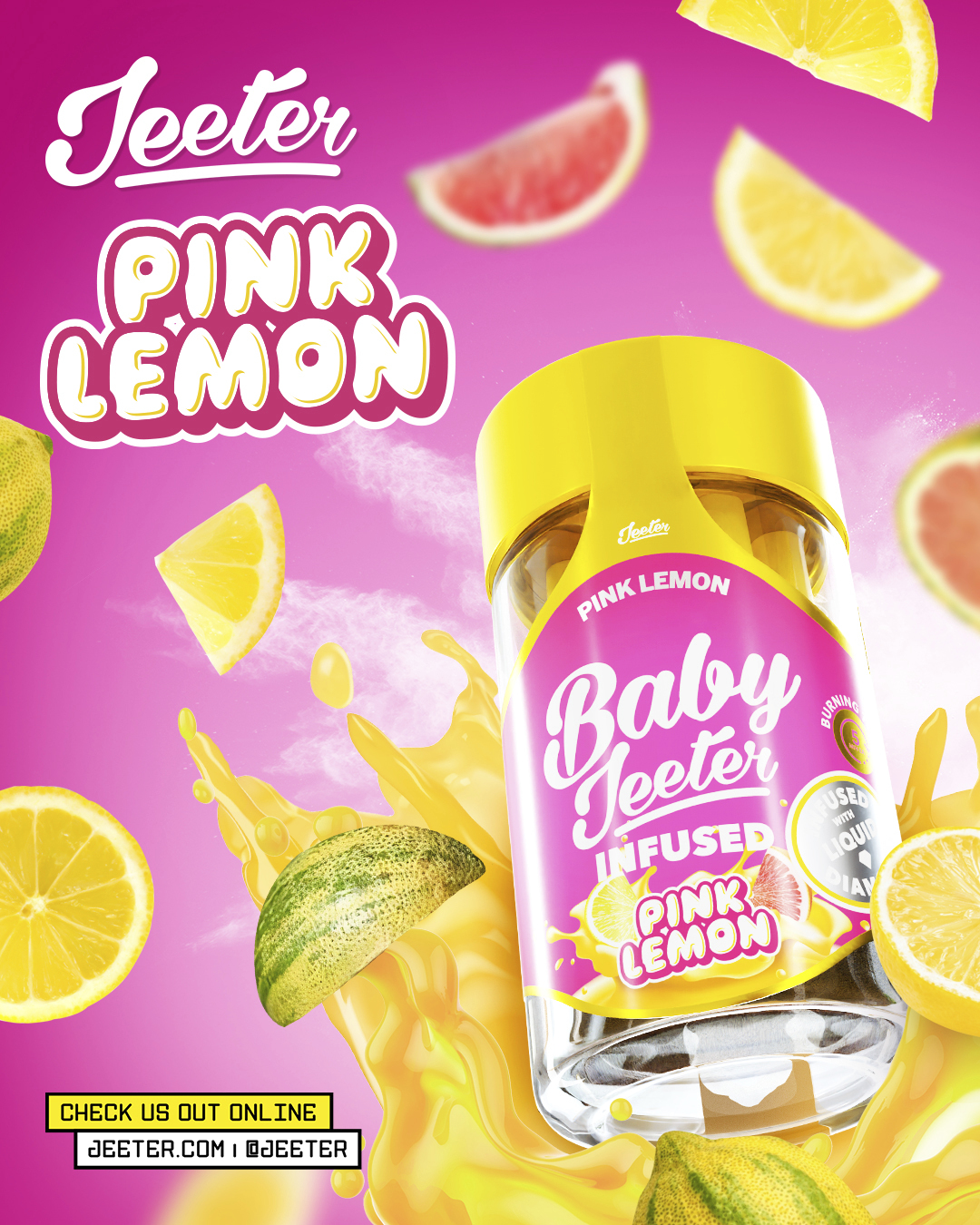 Pink Lemon | Infused Baby Pre-rolls | 0.5g x 5 (2.5g) | Hybrid