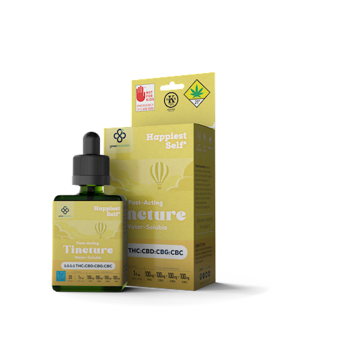 Green Revolution: Happiest Self 1:1:1:1 (CBD:THC:CBG:CBC) - 400mg