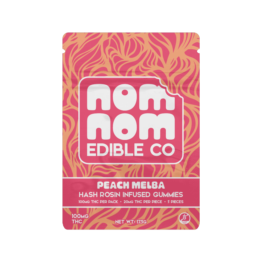 NomNom - Peach Melba - Hash Rosin - 5pk - 100mg
